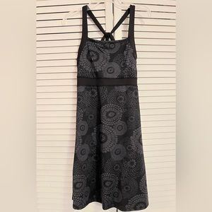 Soybu, Women's Athletic Dress, Black with Gray Print, Size XS